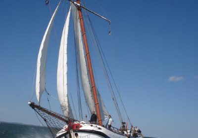 Aan de wind zeilen met een platbodem