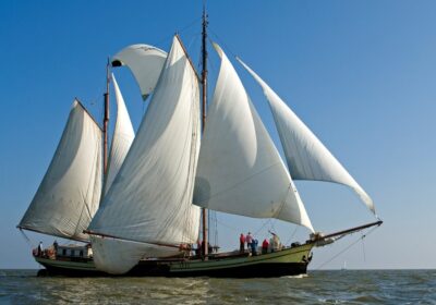 breesant-voltuig Zeilschip Bree Sant voltuig op de Waddenzee