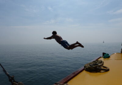 Zwemmen op het IJsselmeer