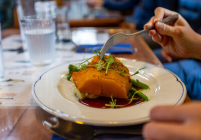 Het eten aan boord van de Blue Clipper