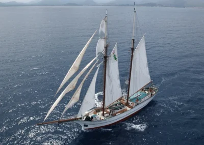 Tallship zeilen in de Middellandse Zee