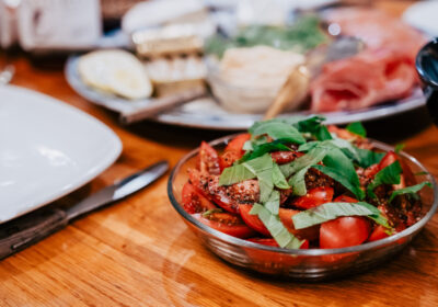 Een herrlijke tomatensalade op de Aron