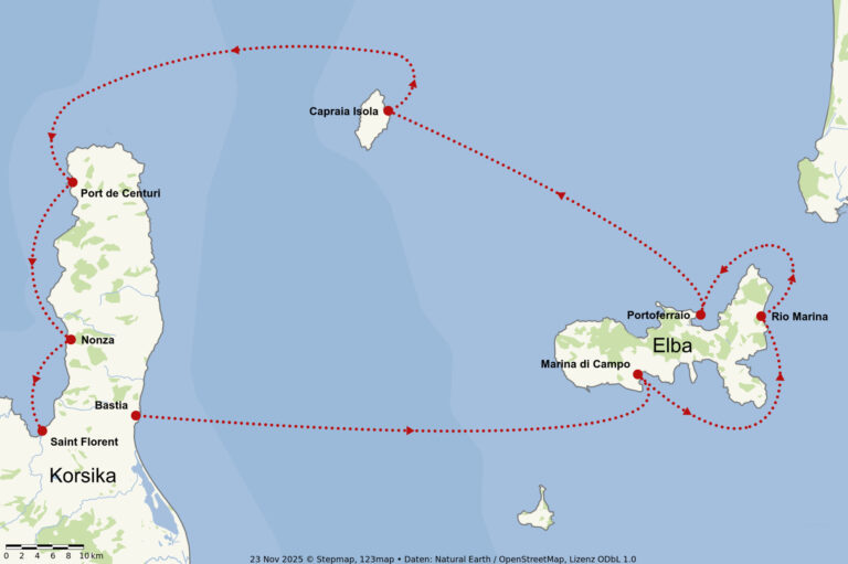 Zeilvakantie Korsika en Elba