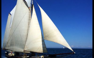 Klipper Pegasus meezeilen op de Waddenzee